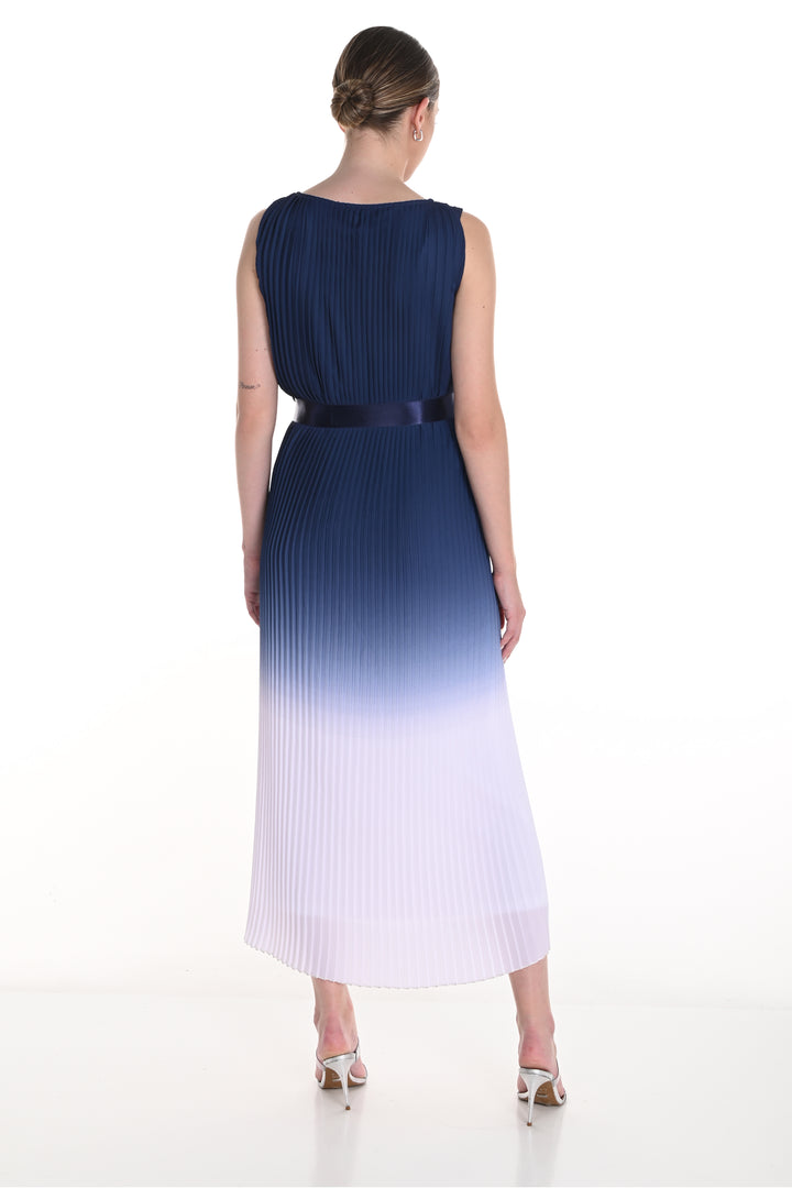 PLEATED OMBRE DRESS