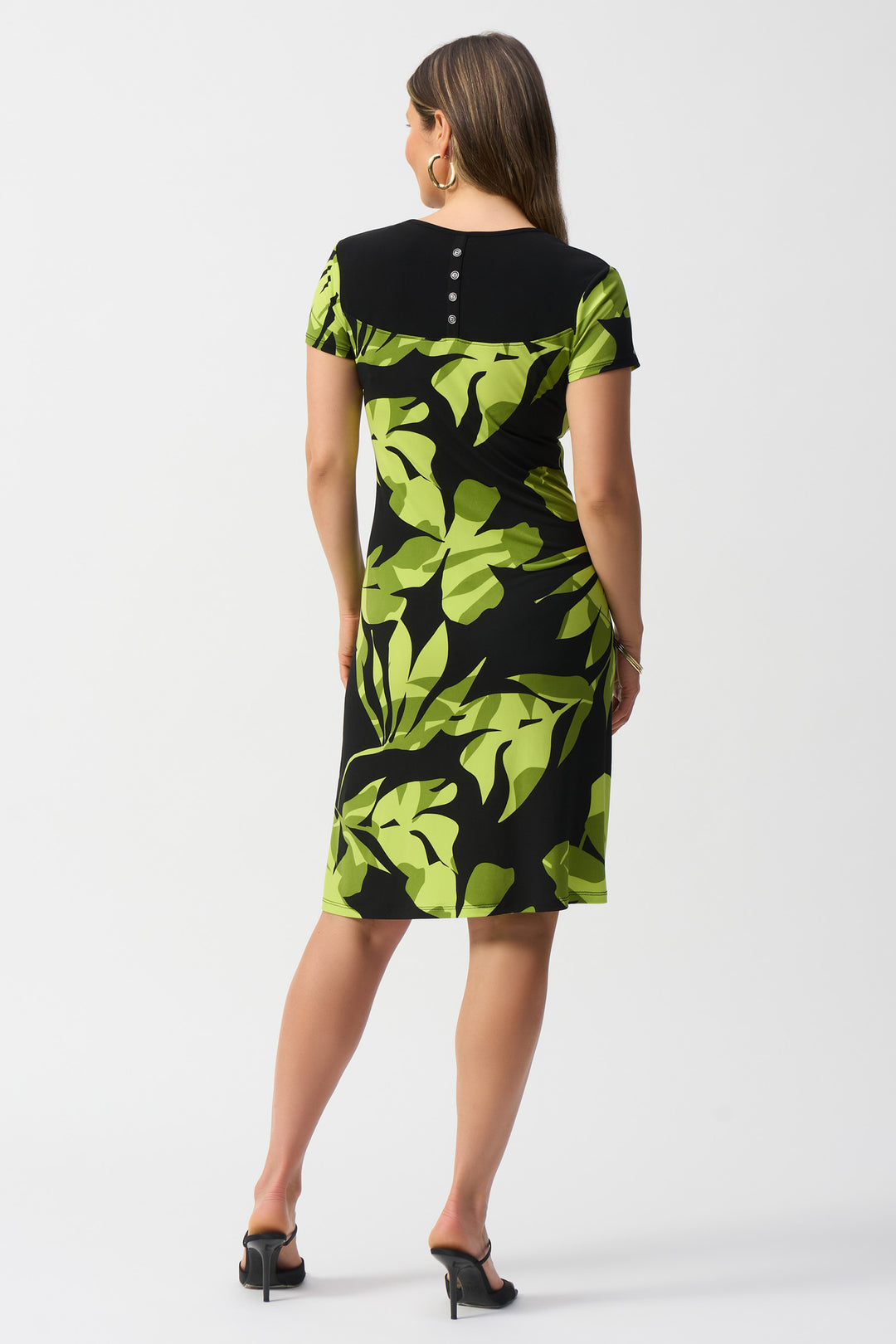 TROPICAL FLORAL A-LINE DRESS