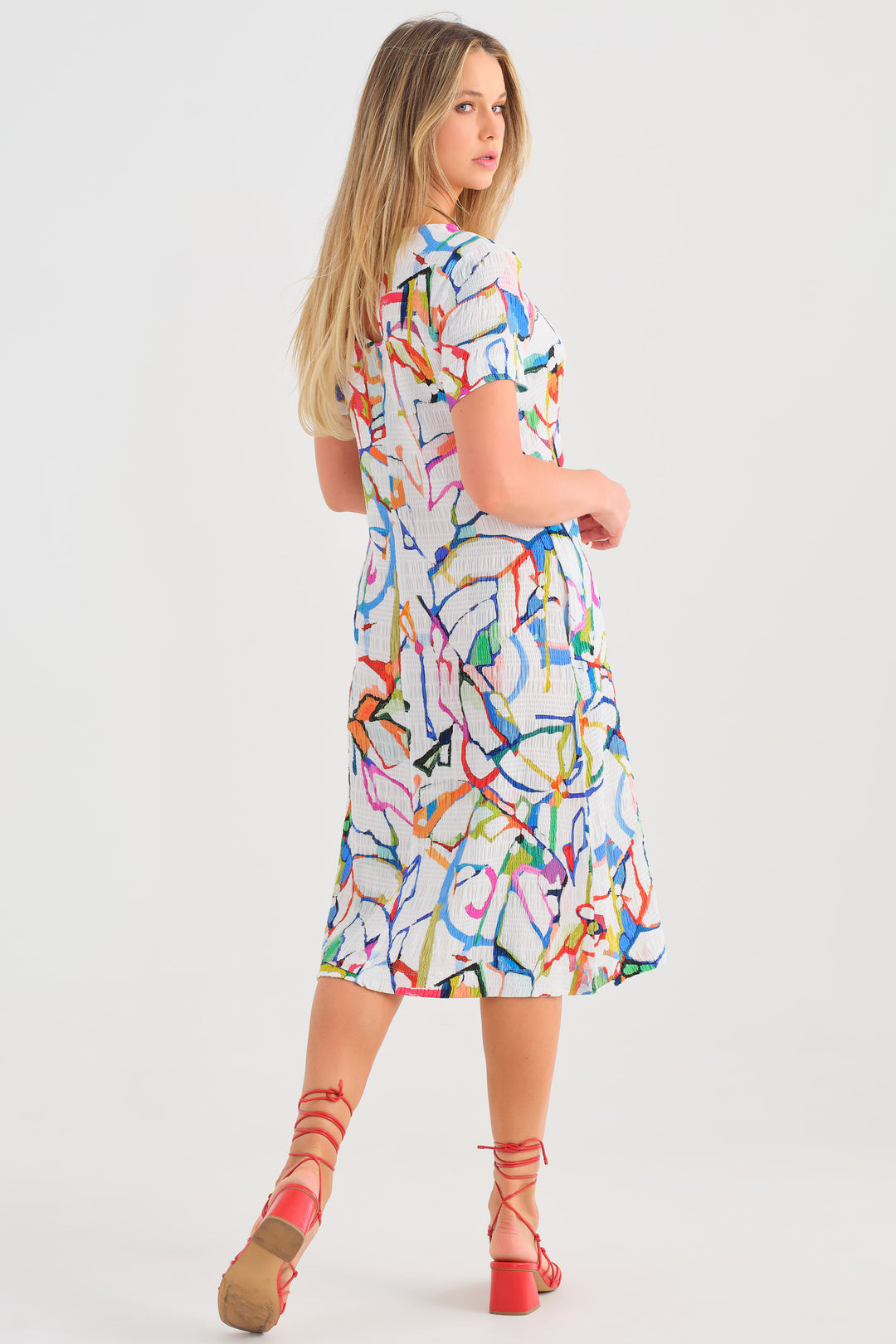 FIGHTING THE WIND SS KEYHOLE BACK DRESS