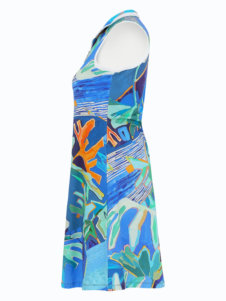 PALMETTO SERIES ZIP NECK SLEEVELESS DRESS