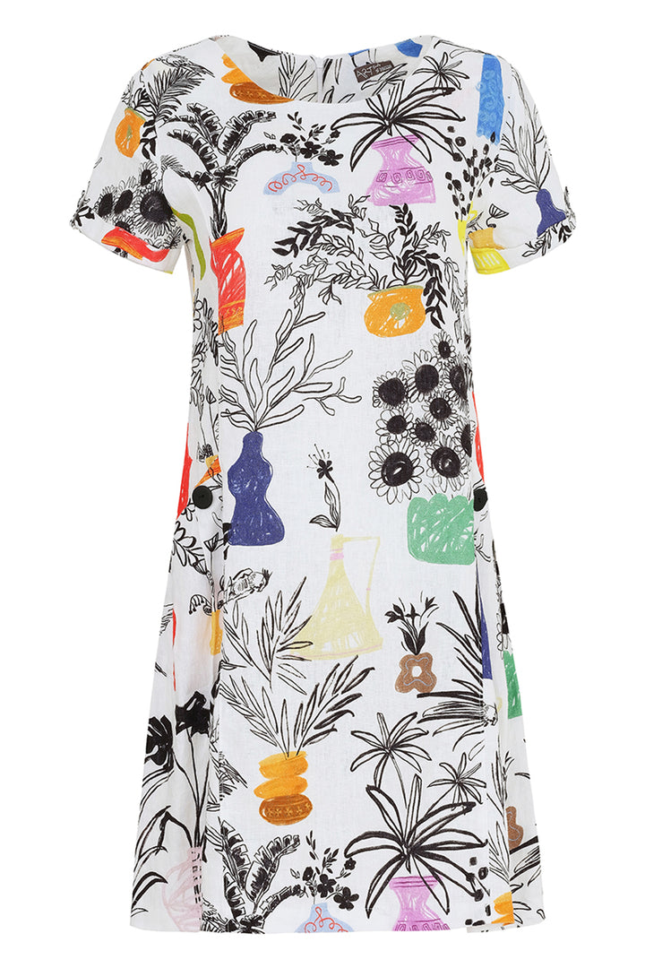 SUMMER BOUQUET SS DRESS WITH POCKETS