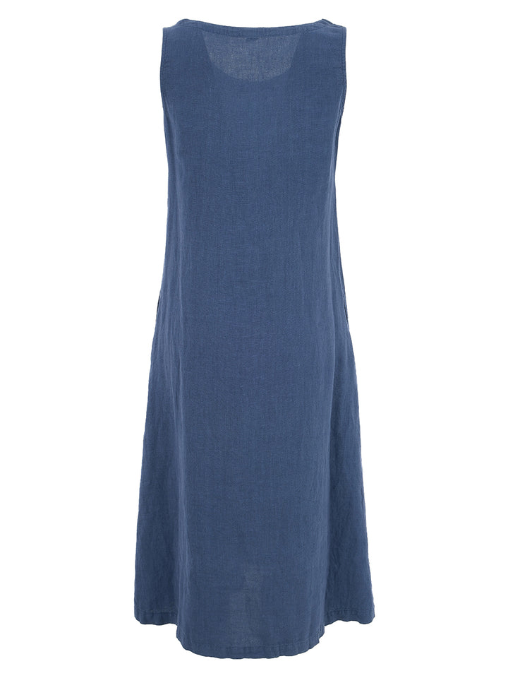 LINEN SLEEVELESS DRESS