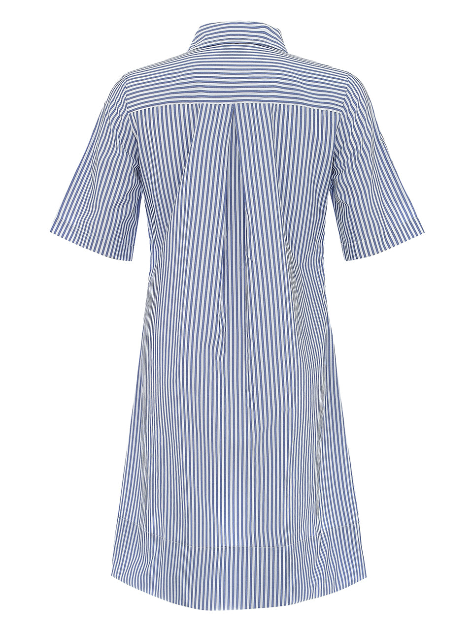 BLUE LOTUS STRIPE DRESS WITH COLLAR