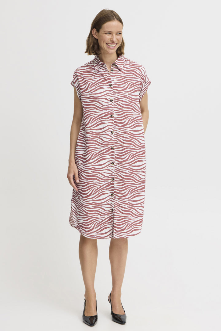 ANIMAL LIGHT MAHOGANY DUSTER DRESS