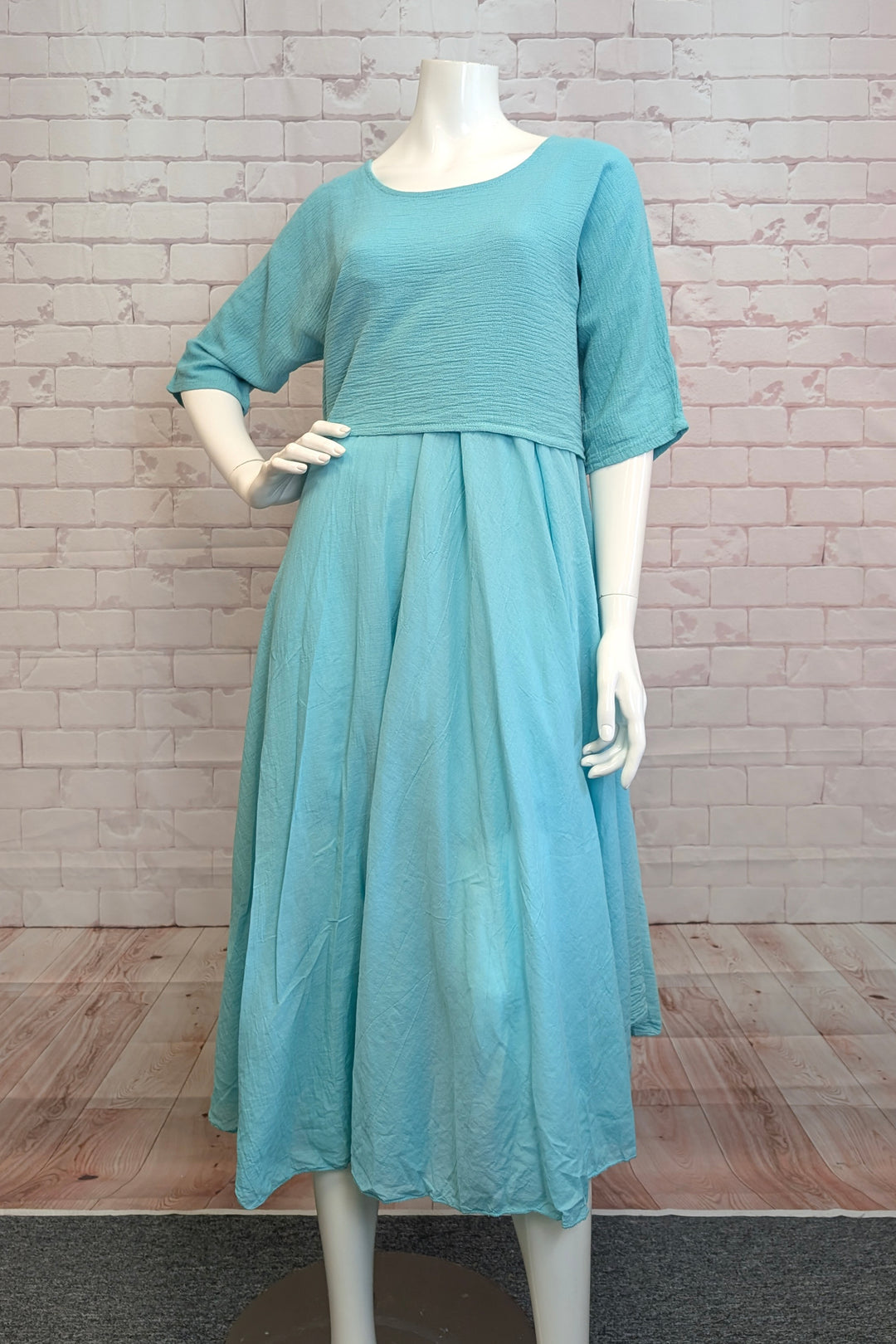 BEYOND M Spring 2025  Made from soft and breathable all cotton fabric, this set includes a loose and flowy dress and a versatile sweater. 