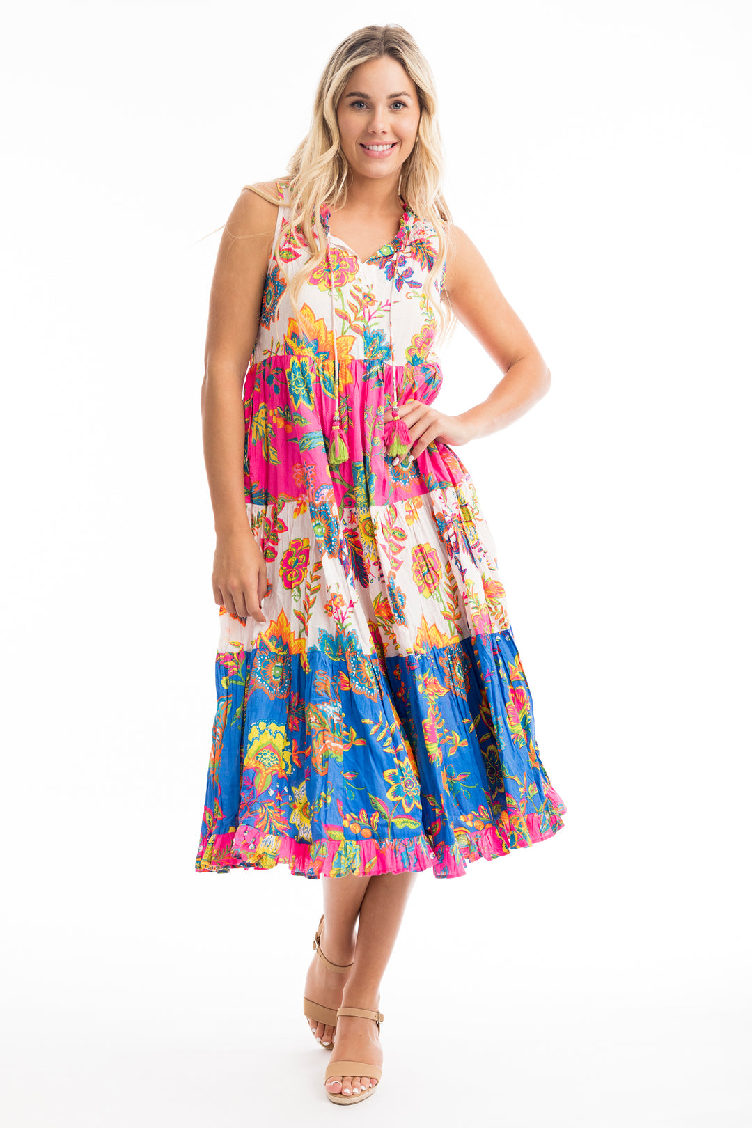 LE MONRE SLEEVELESS BOHO DRESS