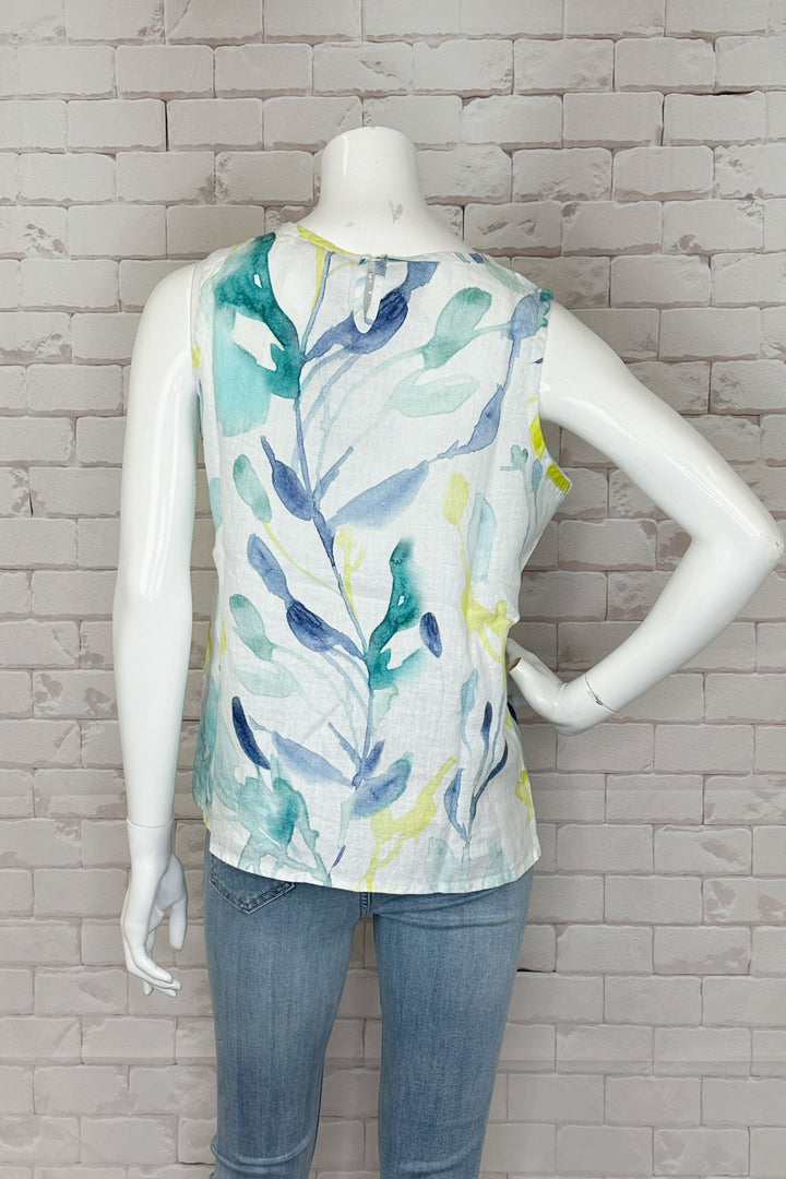TURQUOISE BLOOM TANK TOP