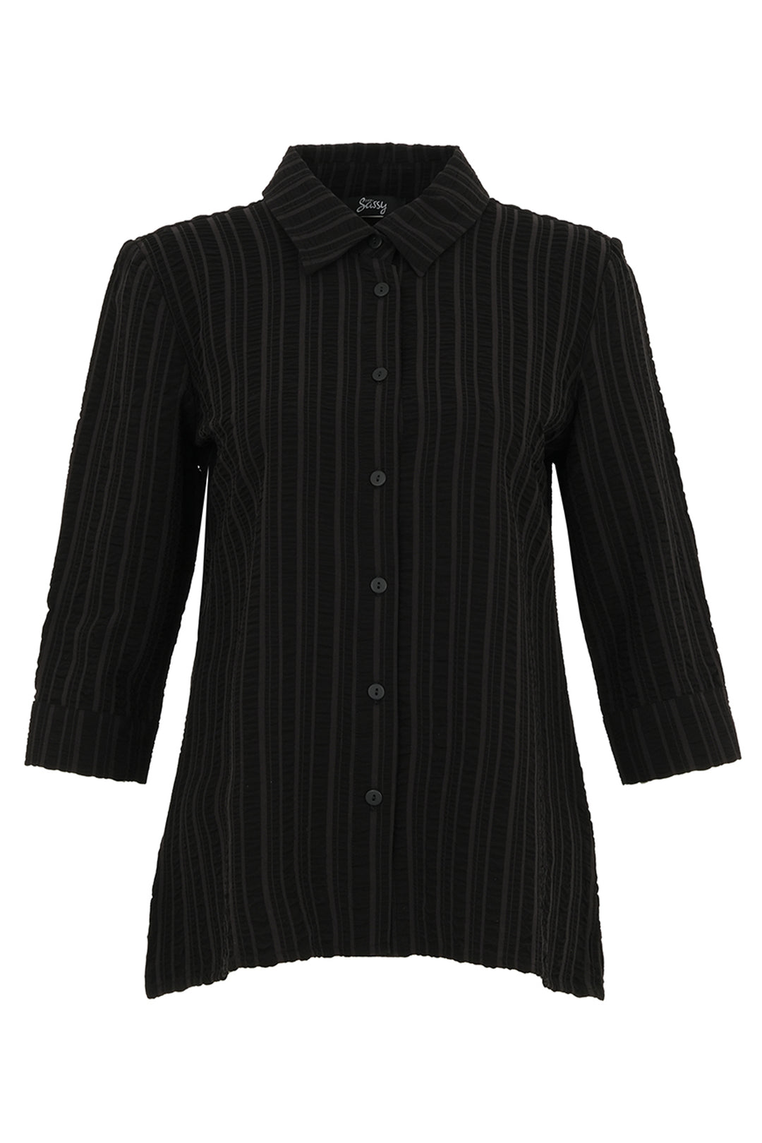 PERFECT WORLD CRINKLED STRIPES BLOUSE