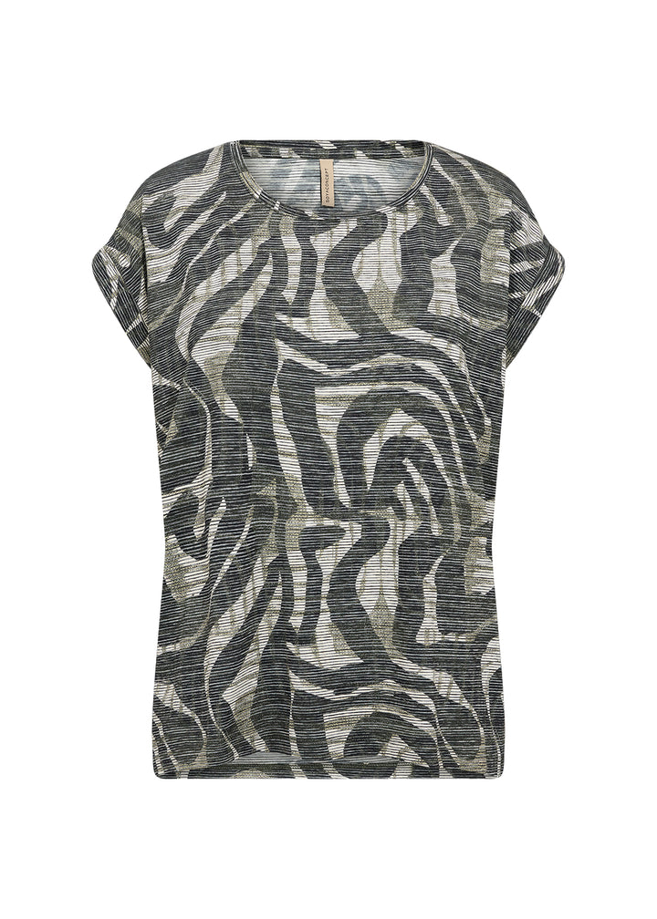 OLIVE COMBO PRINT TOP