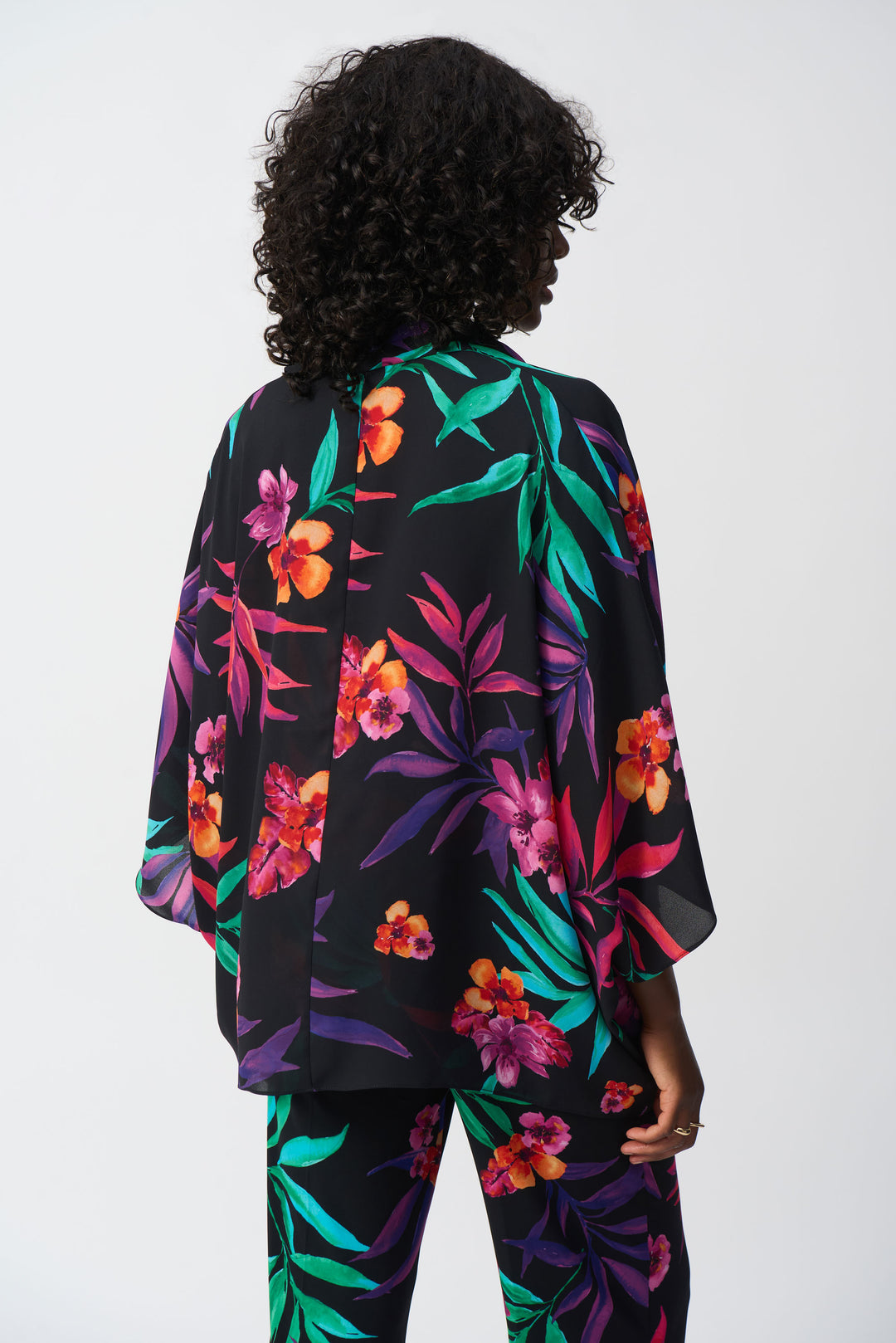 TROPICAL PRINT WRAP TOP