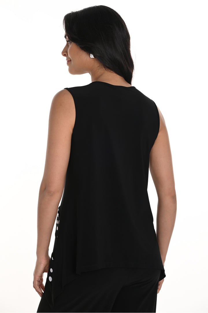 SLEEVELESS TUNIC WITH DOT POCKETS