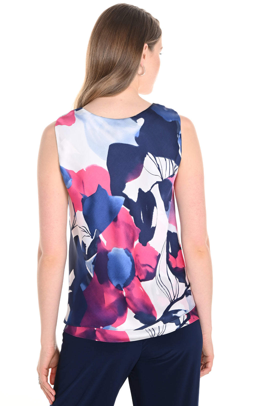 SATIN FLORAL LAYERED CAMI