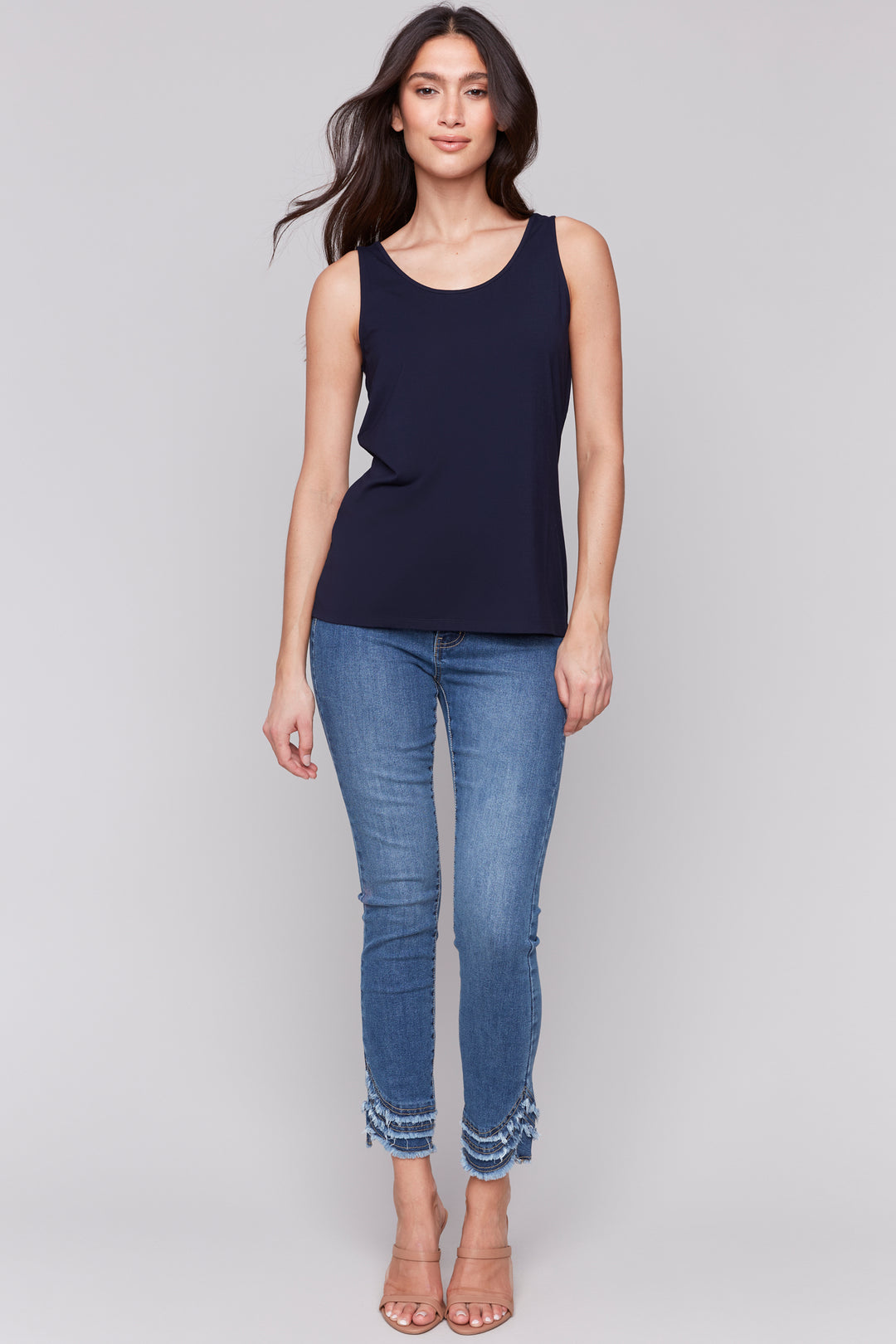 NAVY FRONT TO BACK CAMI