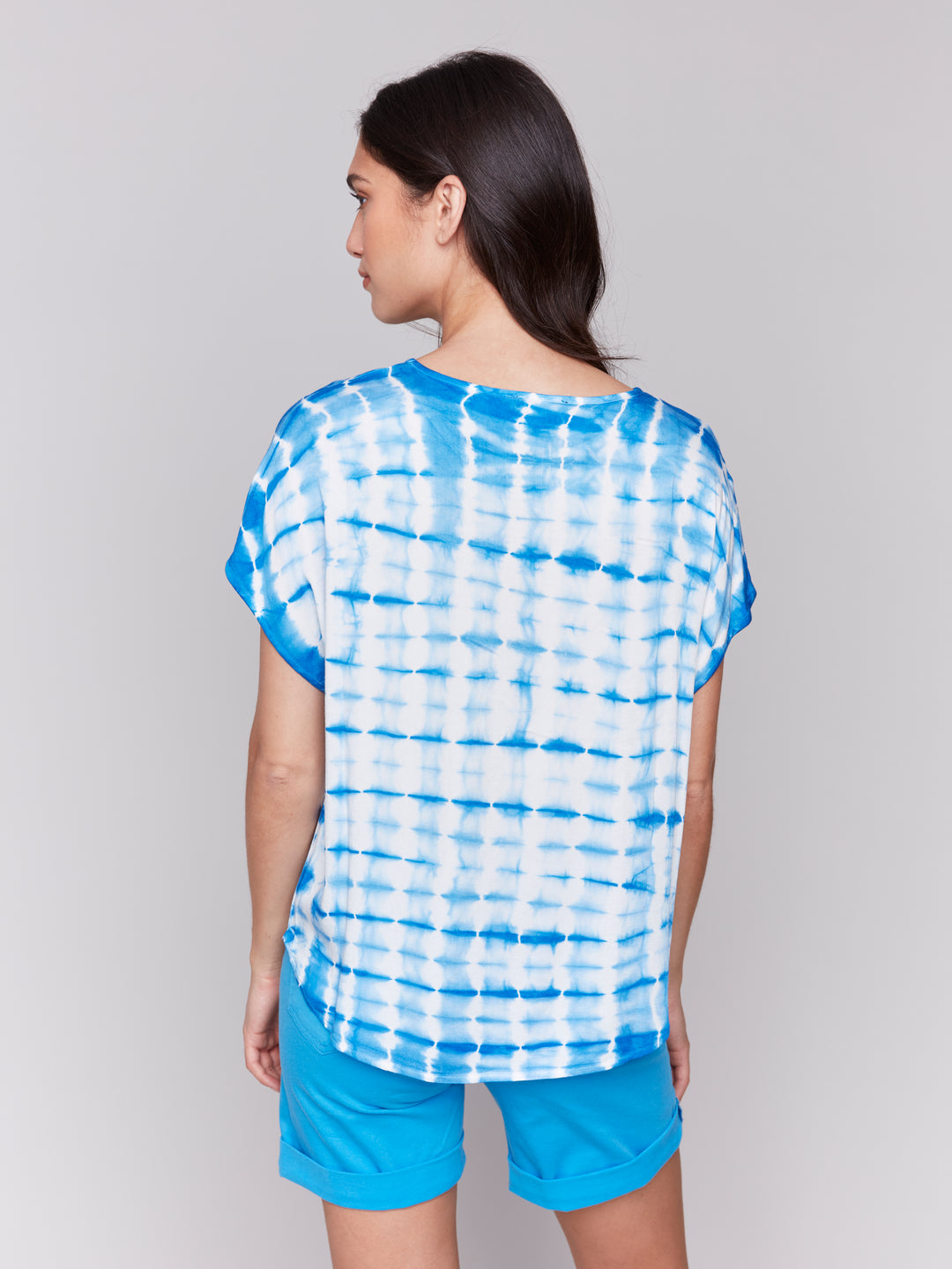 AZURE TIEDYE PRINT TOP