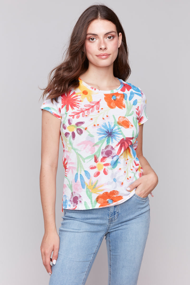 WILDFLOWERS SHORT SLEEVE  PRINT TEE