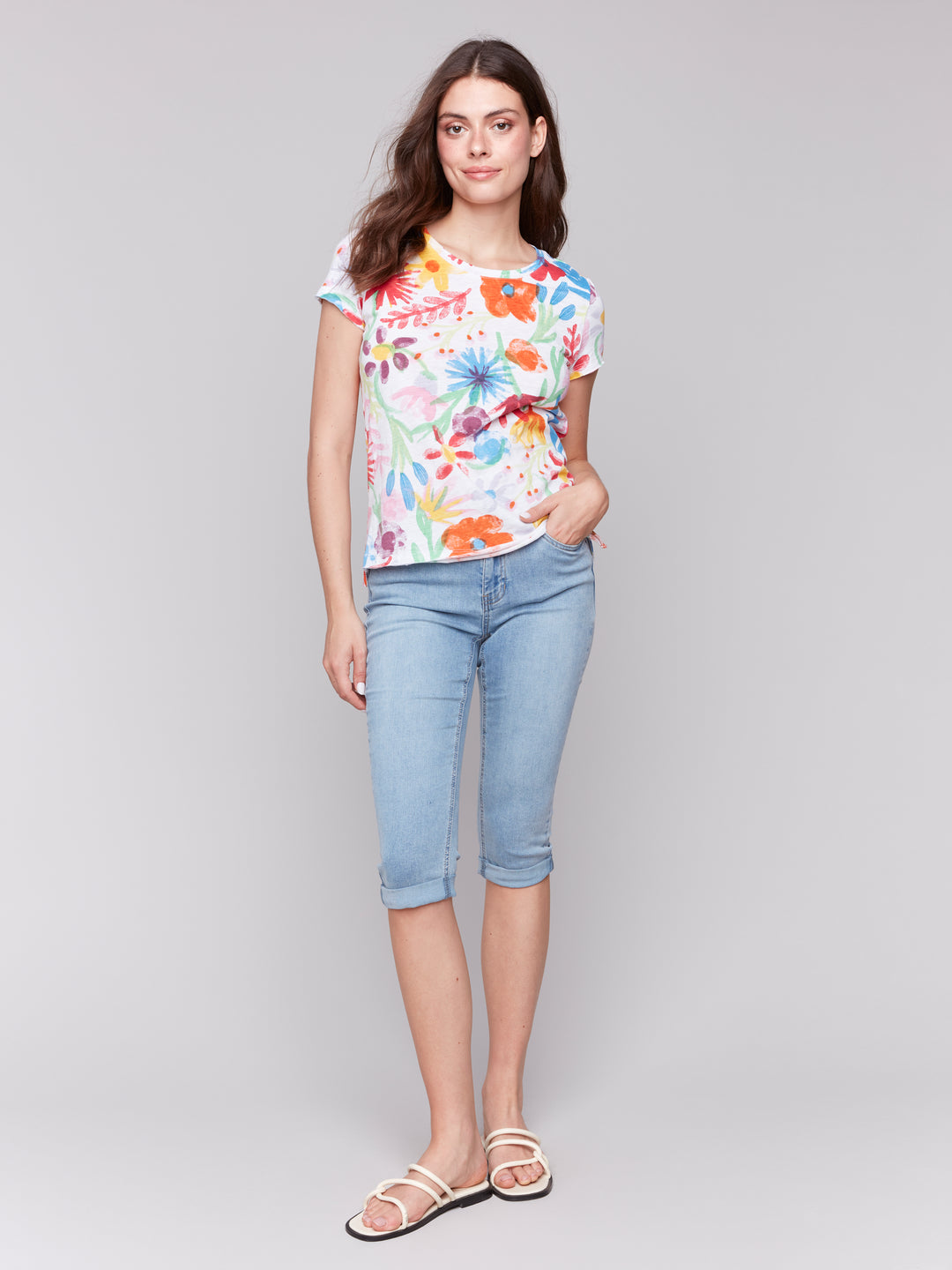 WILDFLOWERS SHORT SLEEVE  PRINT TEE