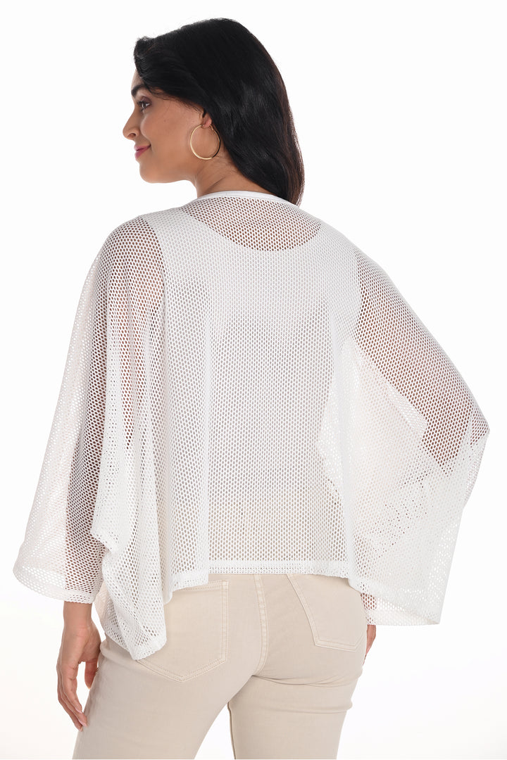 OFF WHITE 2PC MESH TOP WITH SEQUIN HEART
