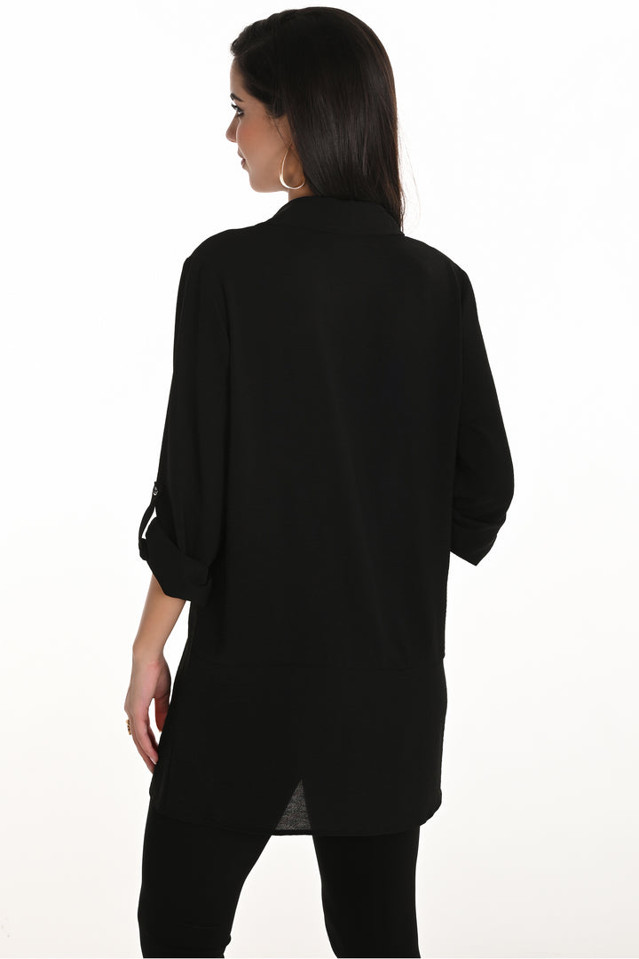 BLACK BE WILD TUNIC BLOUSE