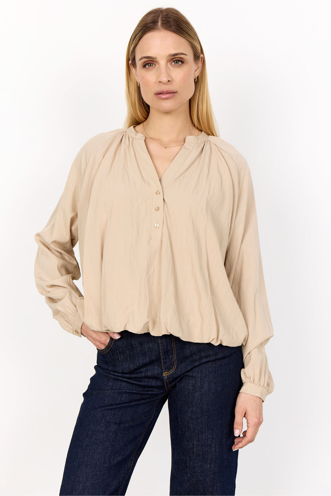 SAND BALLOON BLOUSE