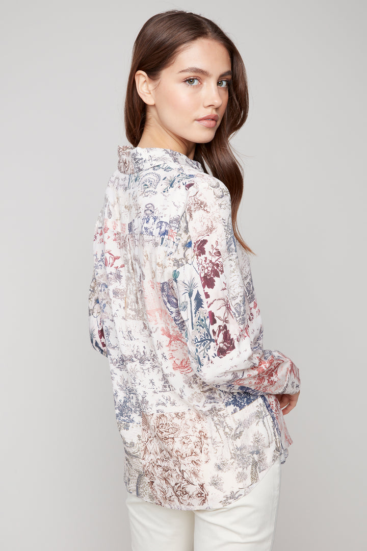 TOILE PRINT BLOUSE