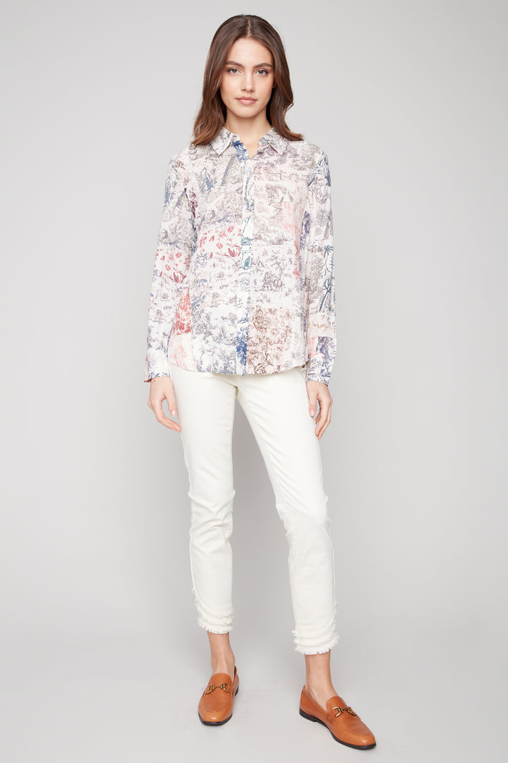 TOILE PRINT BLOUSE