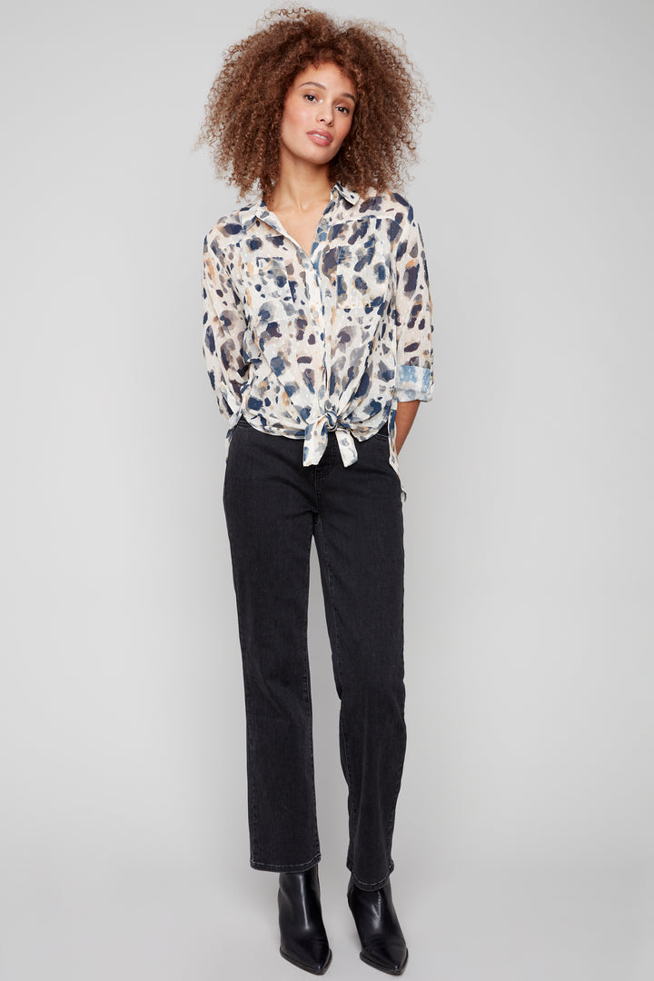 ANIMAL PRINTED BLOUSE