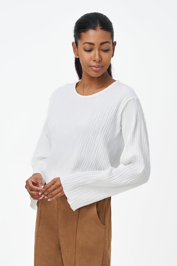 LS PLISSE FRONT TOP