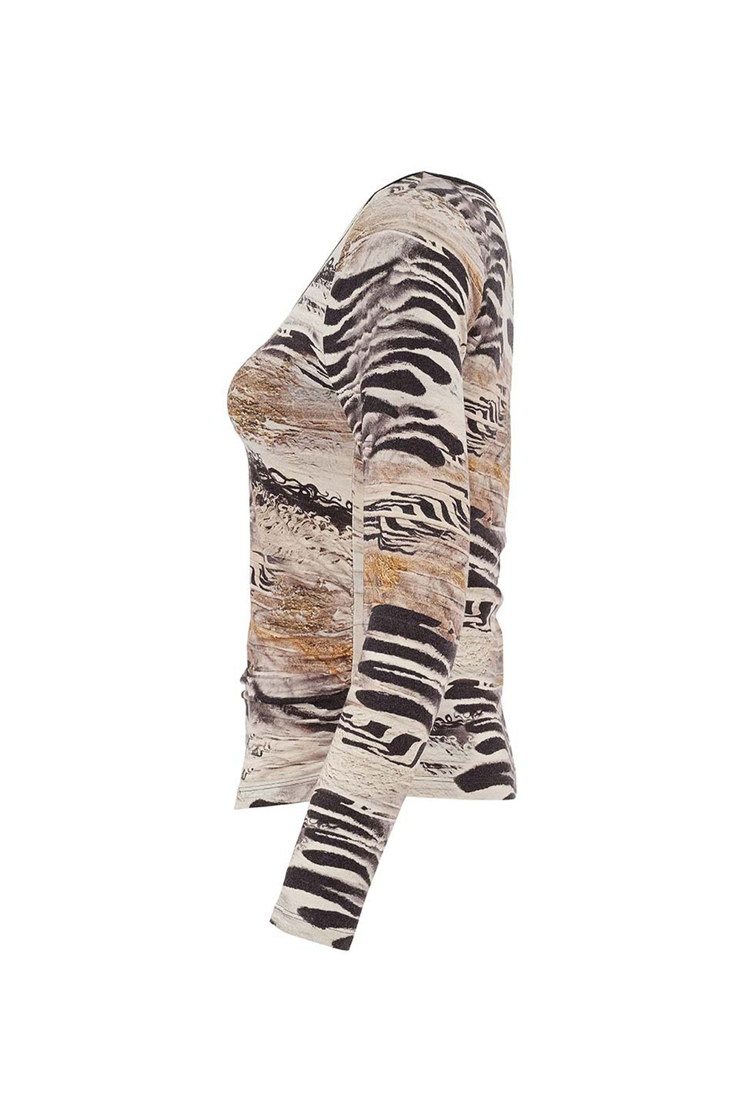 UNBALANCED LS ROUCHED SIDES TOP