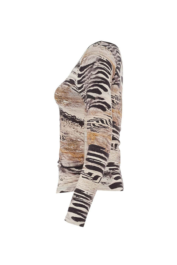 UNBALANCED LS ROUCHED SIDES TOP