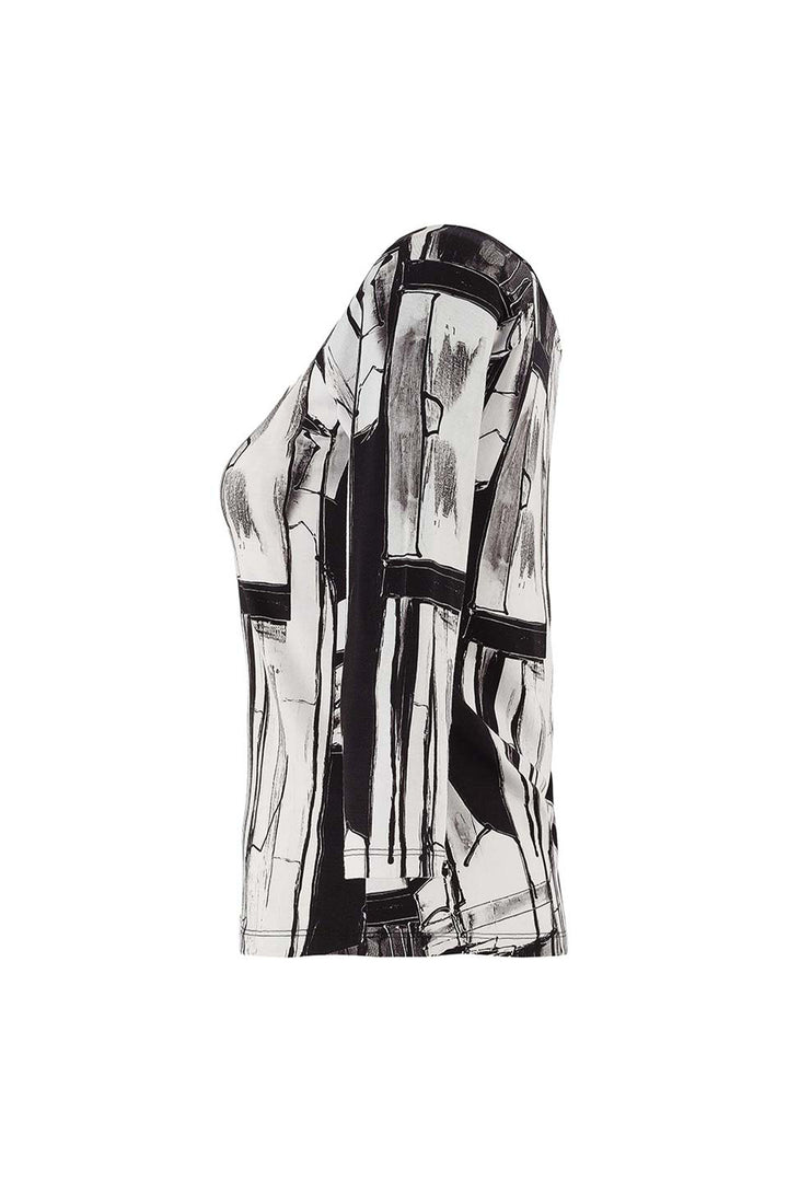 BAISTI BLACK WHITE 3/4 SLEEVE TOP