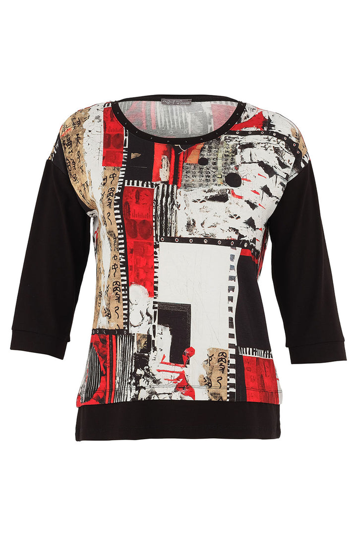 BOOKWORM 3/4 SLEEVE DROP SHOULDER TOP