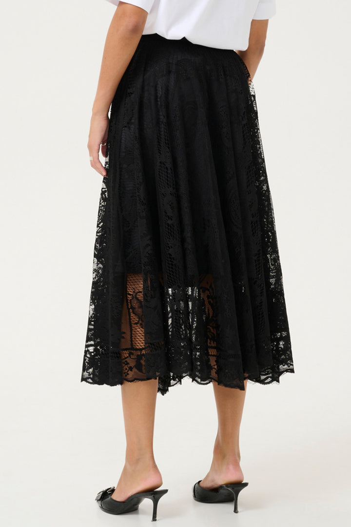 BLACK LACE SKIRT