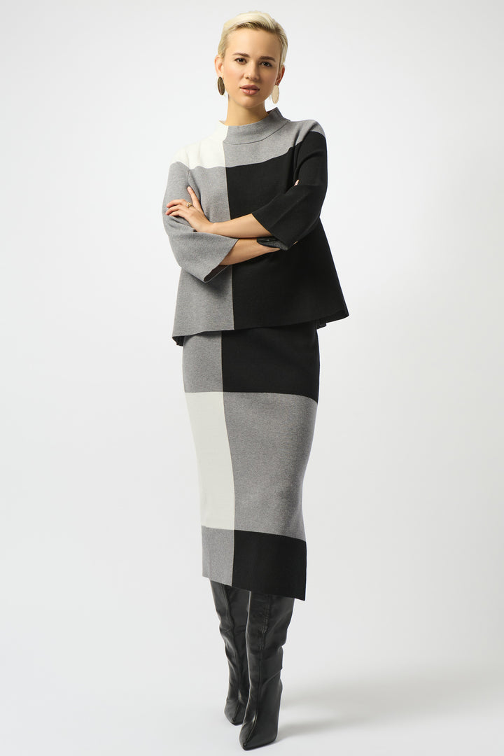 COLOURBLOCK KNIT SKIRT