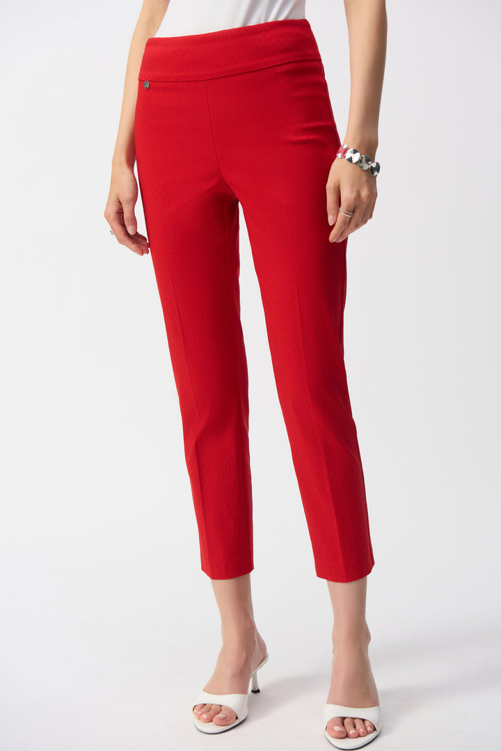 Joseph Ribkoff Spring 2025 The pull-on waistband and slim legs create a flattering slim look. There’s no need to sacrifice comfort for style in these pants!