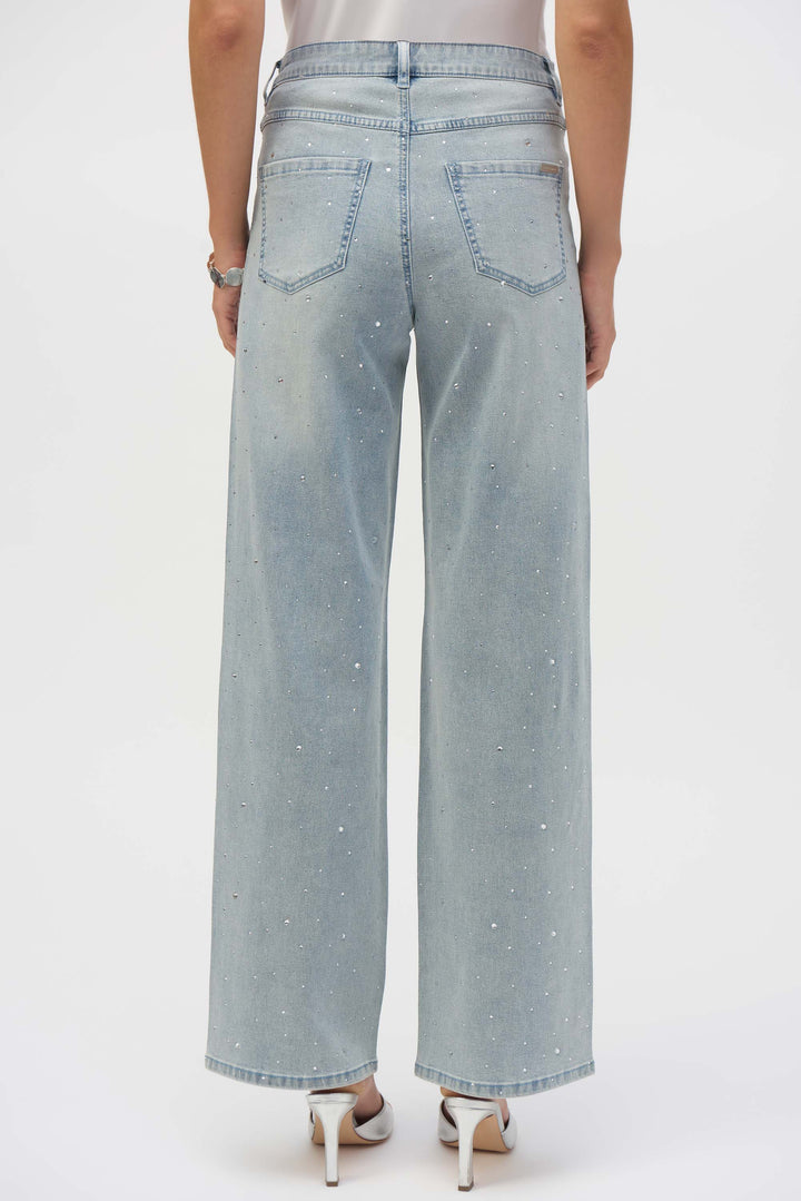 CLASSIC WIDE LEG JEAN WITH CRYSTALS