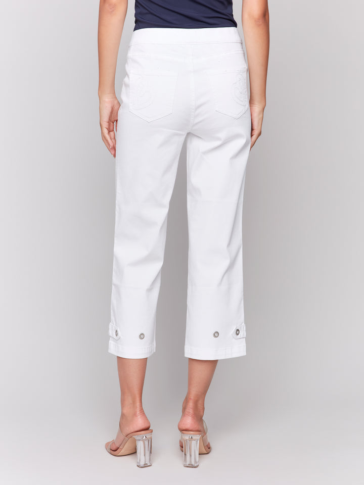 PETAL CROP PANT WITH TAB HEM