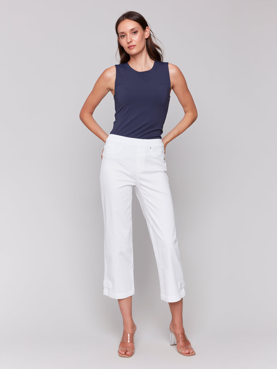 PETAL CROP PANT WITH TAB HEM