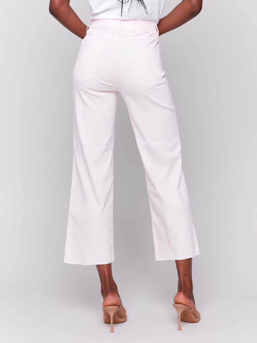 PETAL WIDE LEG PANT WITH RAW HEM