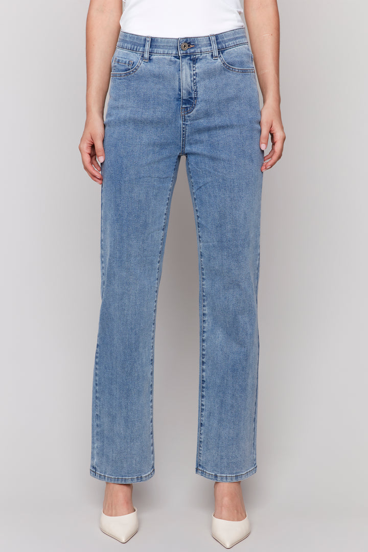 Charlie B Spring 2025 The light, slightly looser fit and higher rise waist provide both style and comfort. Elevate your wardrobe with these versatile and effortlessly chic jeans.