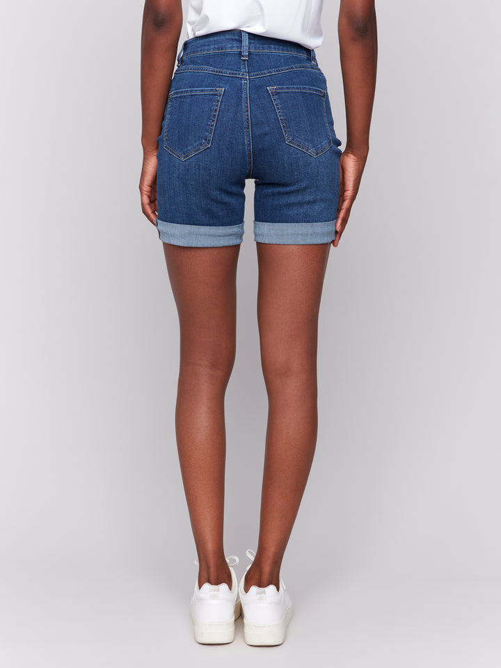 ROLLED CUFF JEAN SHORT