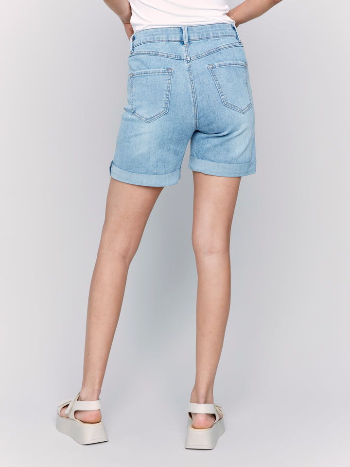 ROLLED CUFF JEAN SHORT