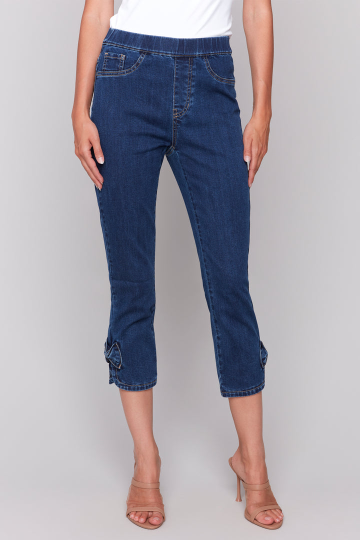 INDIGO CROP BOW JEAN