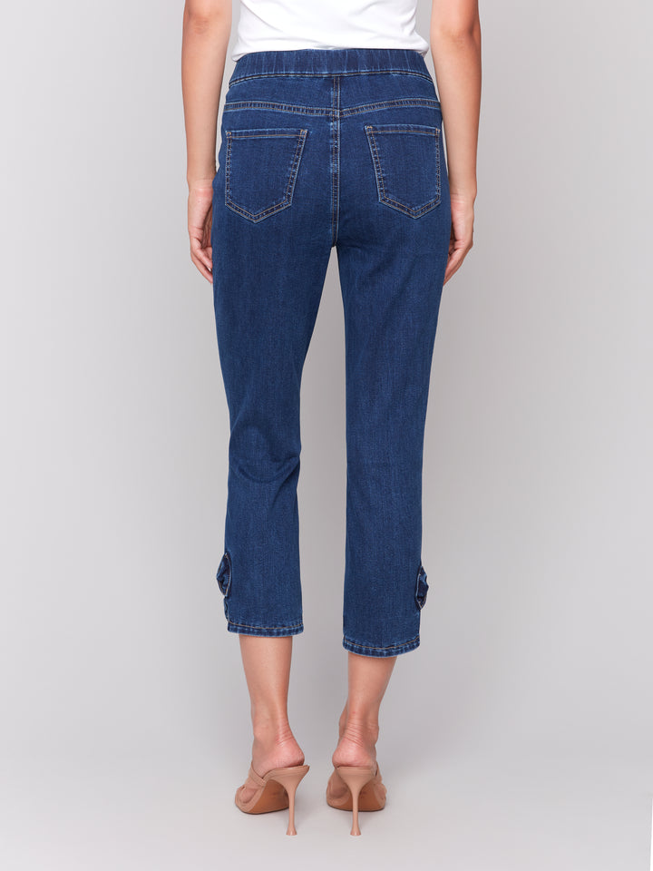 INDIGO CROP BOW JEAN