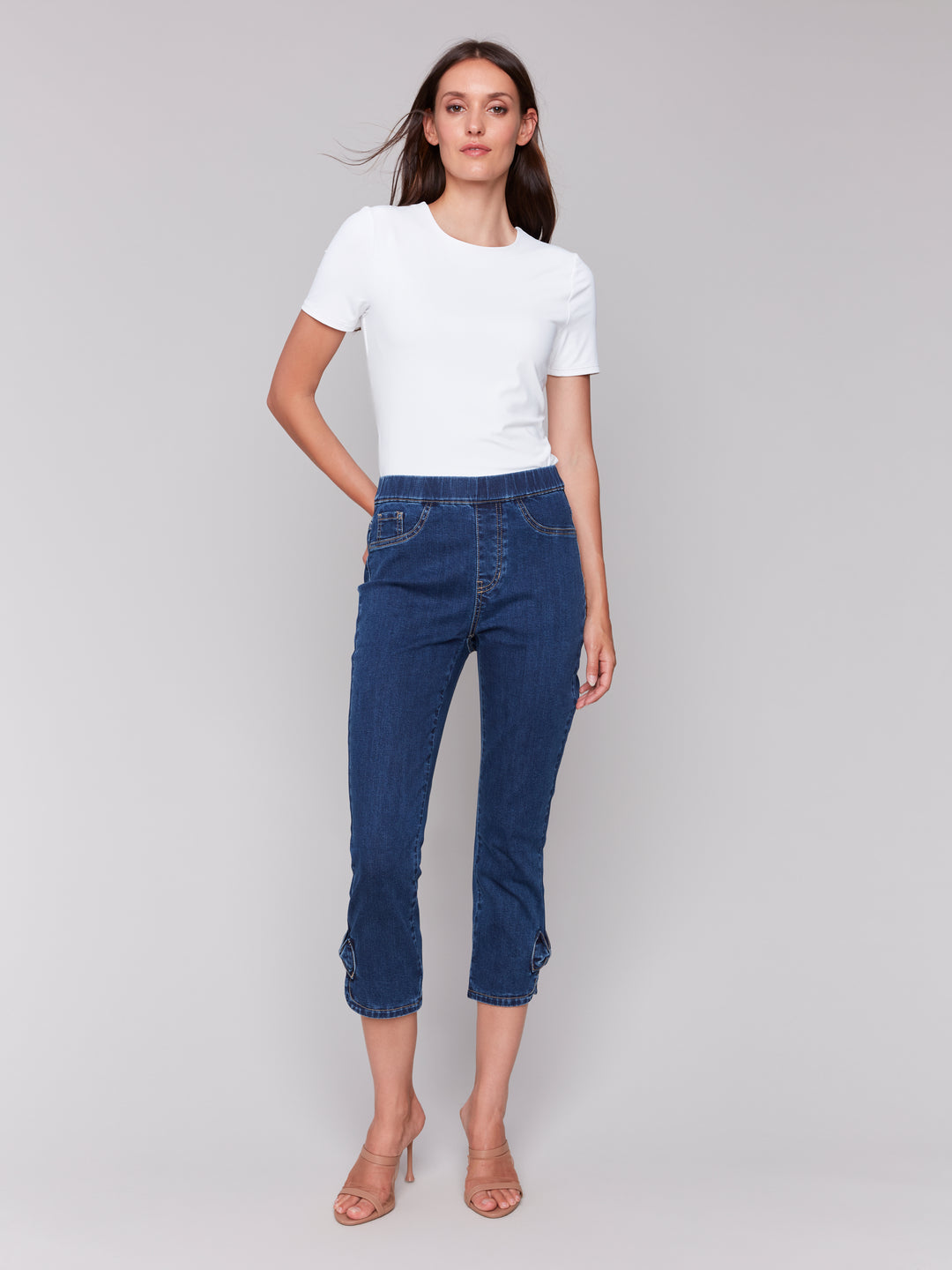 INDIGO CROP BOW JEAN