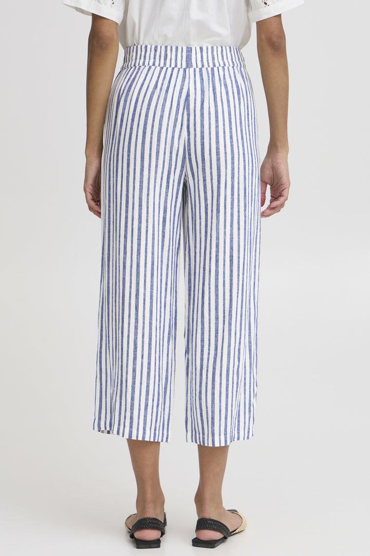MARSHMELLOW NAVY STRIPE CROP PANT