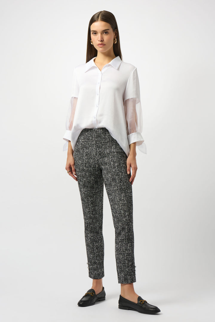 TWEED PRINT STRAIGHT PANT