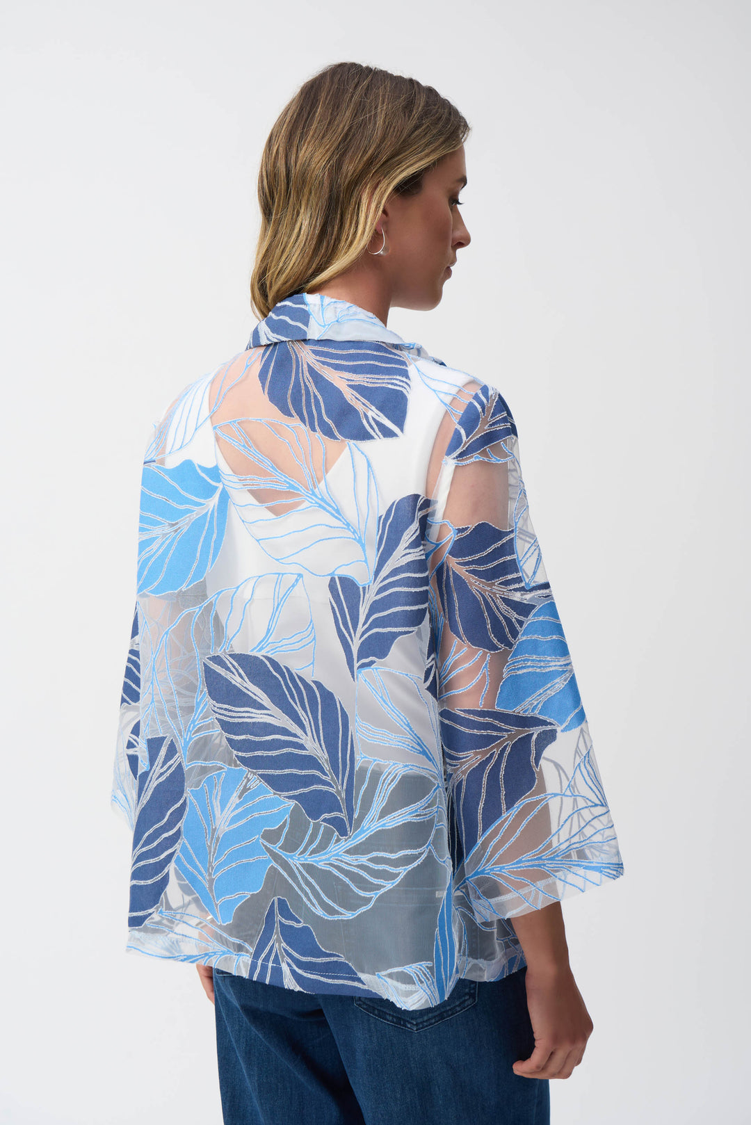 BURNOUT LEAF PRINT JACKET