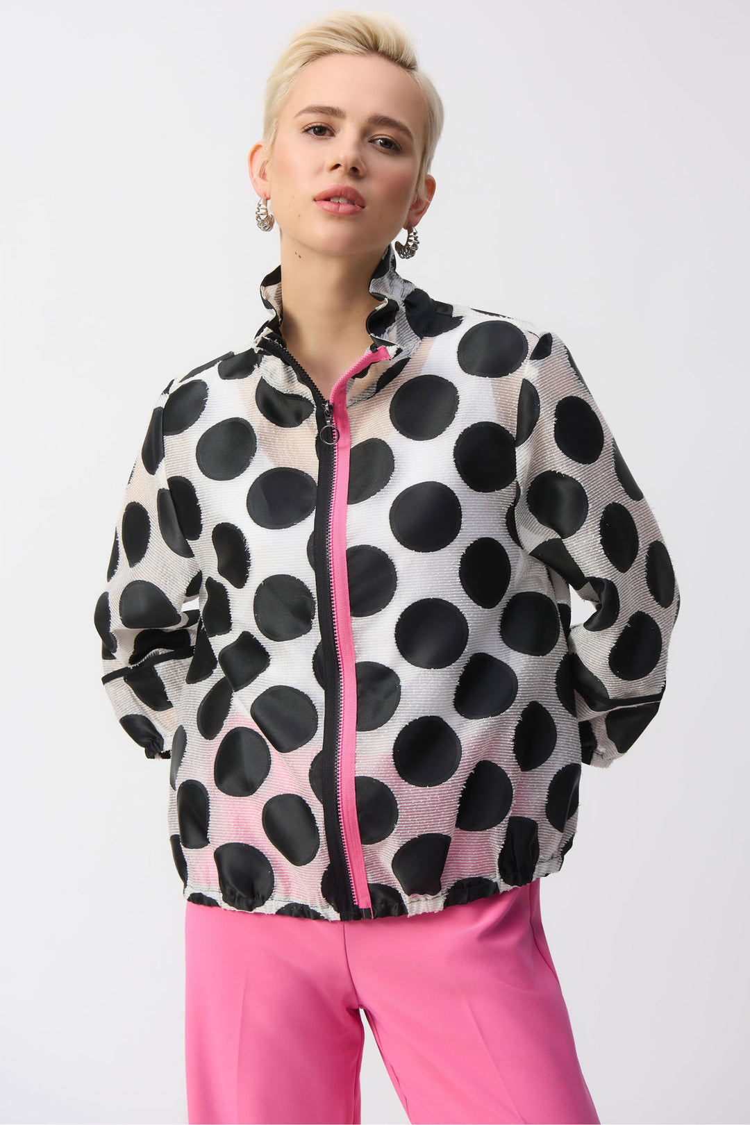 POLKA DOT ZIP JACKET