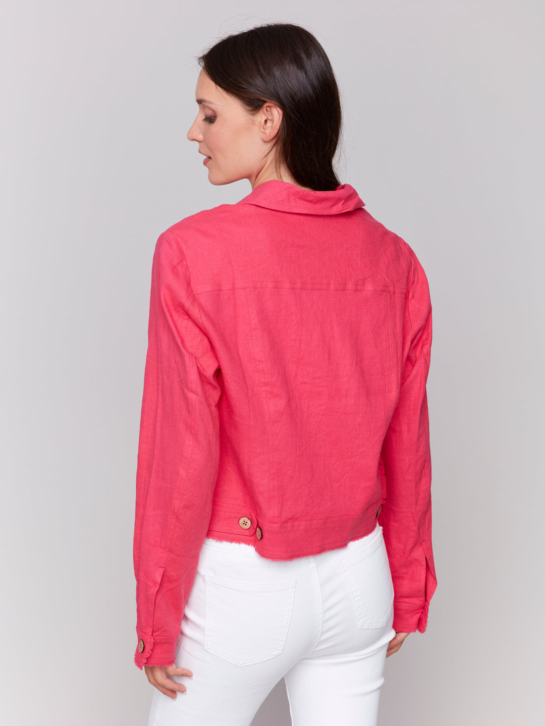 JACKET WITH FRAYED EDGES