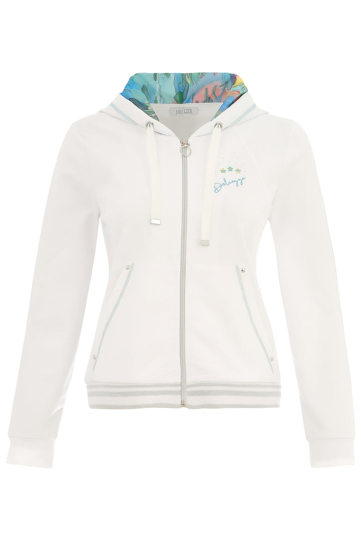 Dolcezza Spring 2025  With a contrast silver hemline, front zipper and two front pockets, this jacket is both stylish and functional. The durable fabric and comfortable fit make it perfect for any spring activity, from casual weekends to outdoor adventures. 